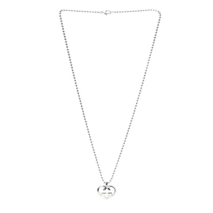 Gucci Sterling Silver Britt Heart Pendant Necklace 3 of 4