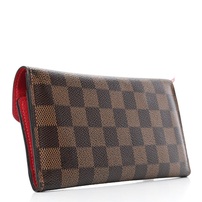 Louis Vuitton Damier Ebene Josephine Wallet Red 2 of 5
