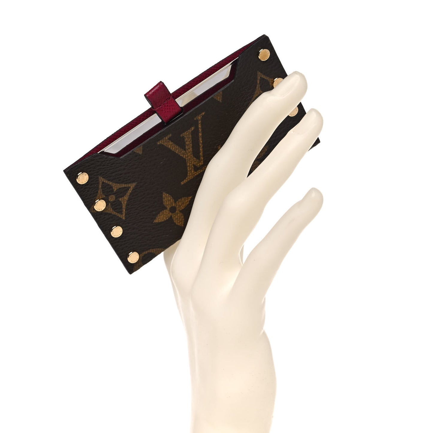 Monogram Mirror Case Fuchsia