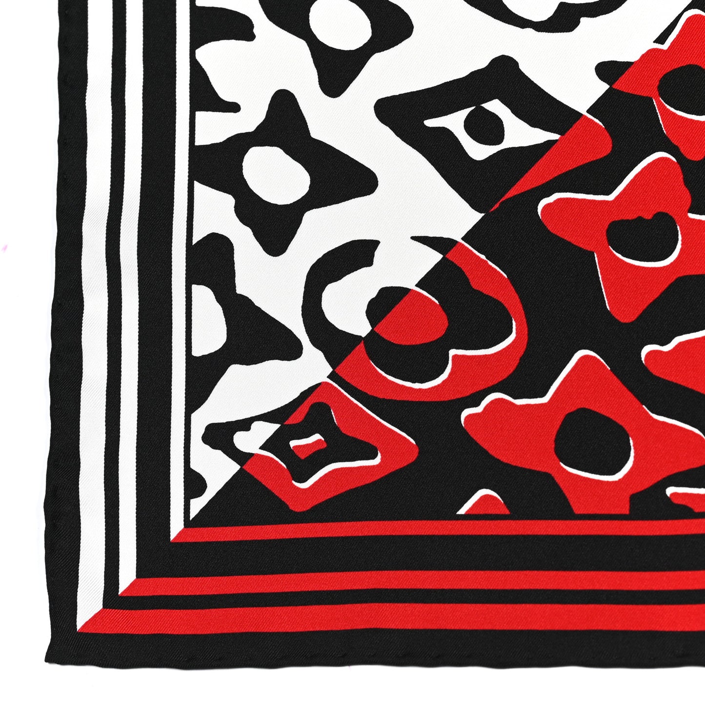 X UF Scarf Black Red White