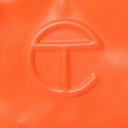Telfar Vegan Leather Small Shopping Bag Orange 7 of 13