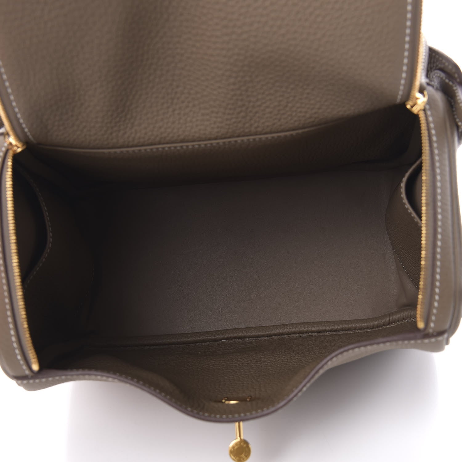 Hermes Taurillon Clemence Lindy 26 Etoupe 5 of 10