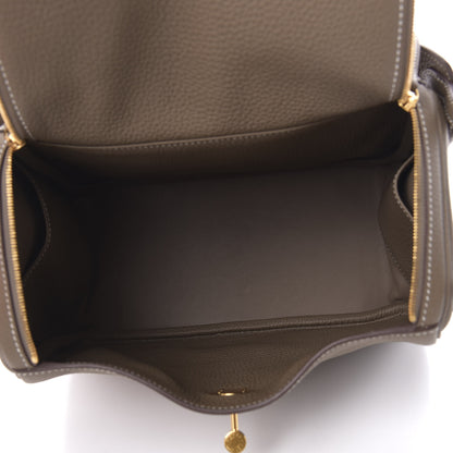 Hermes Taurillon Clemence Lindy 26 Etoupe 5 of 10