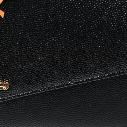 Saint Laurent Grain de Poudre Uptown Chain Wallet Black 10 of 10