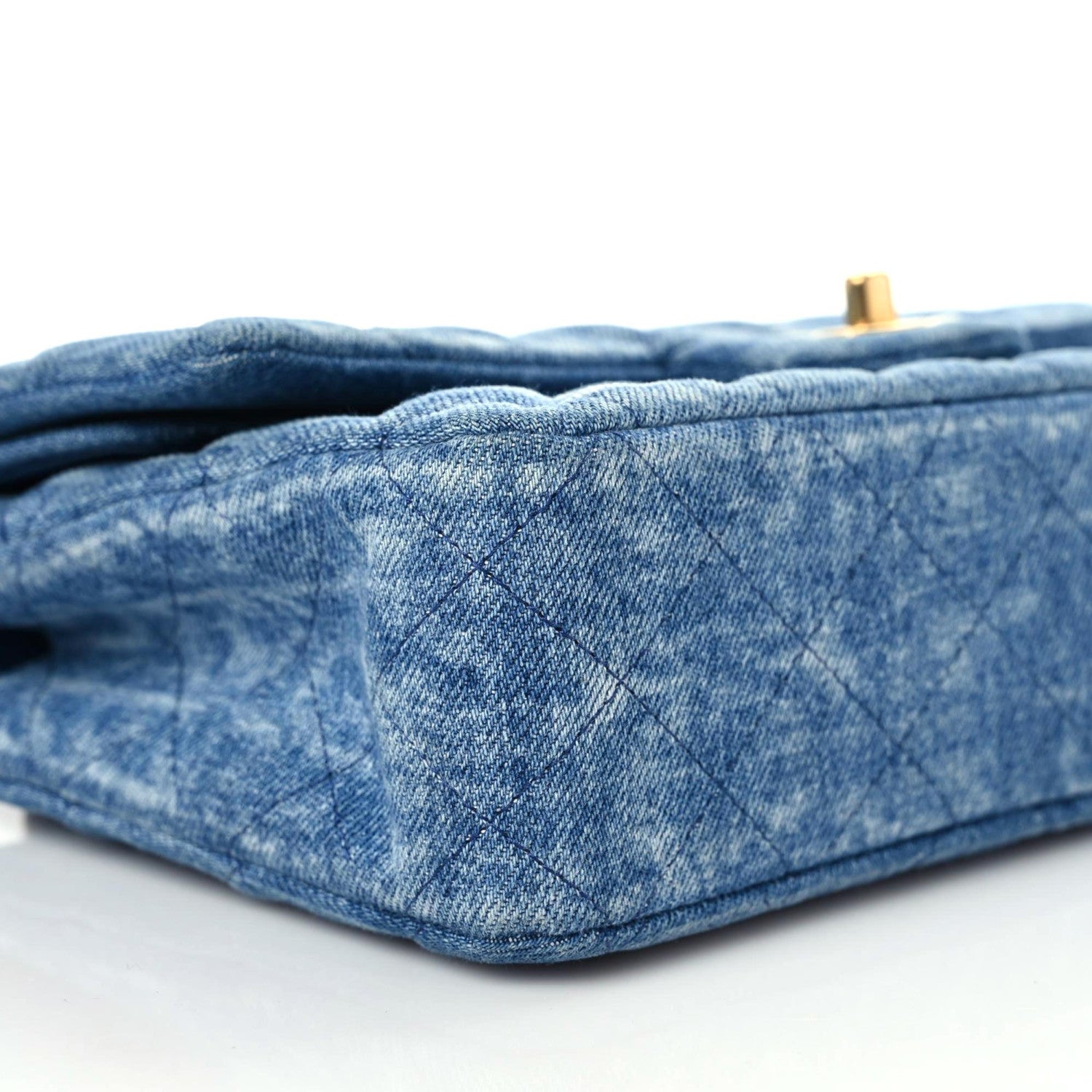 Chanel Denim Quilted Medium Double Flap Blue 5 of 11