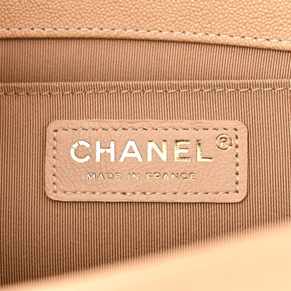 Chanel Caviar Quilted Medium Boy Flap Beige 6 of 11