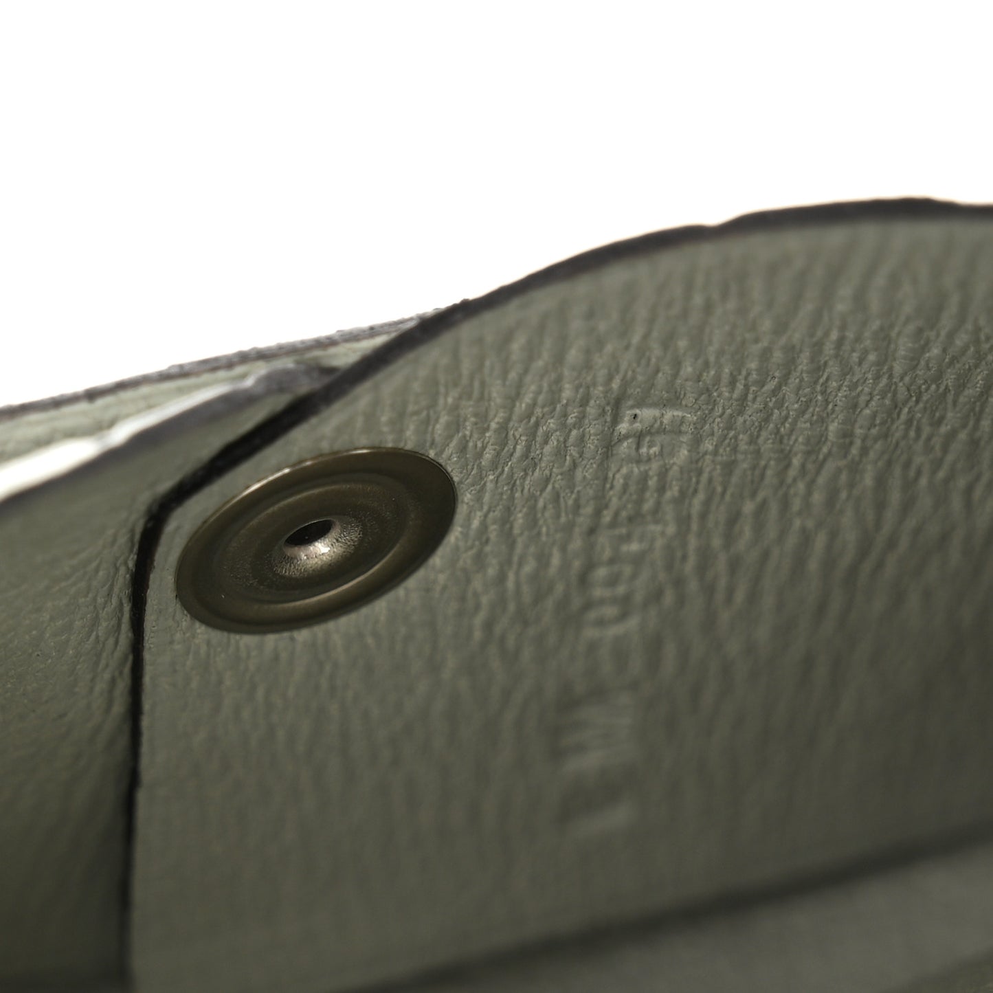 Matte Alligator Calvi Card Case Vert Peppermint