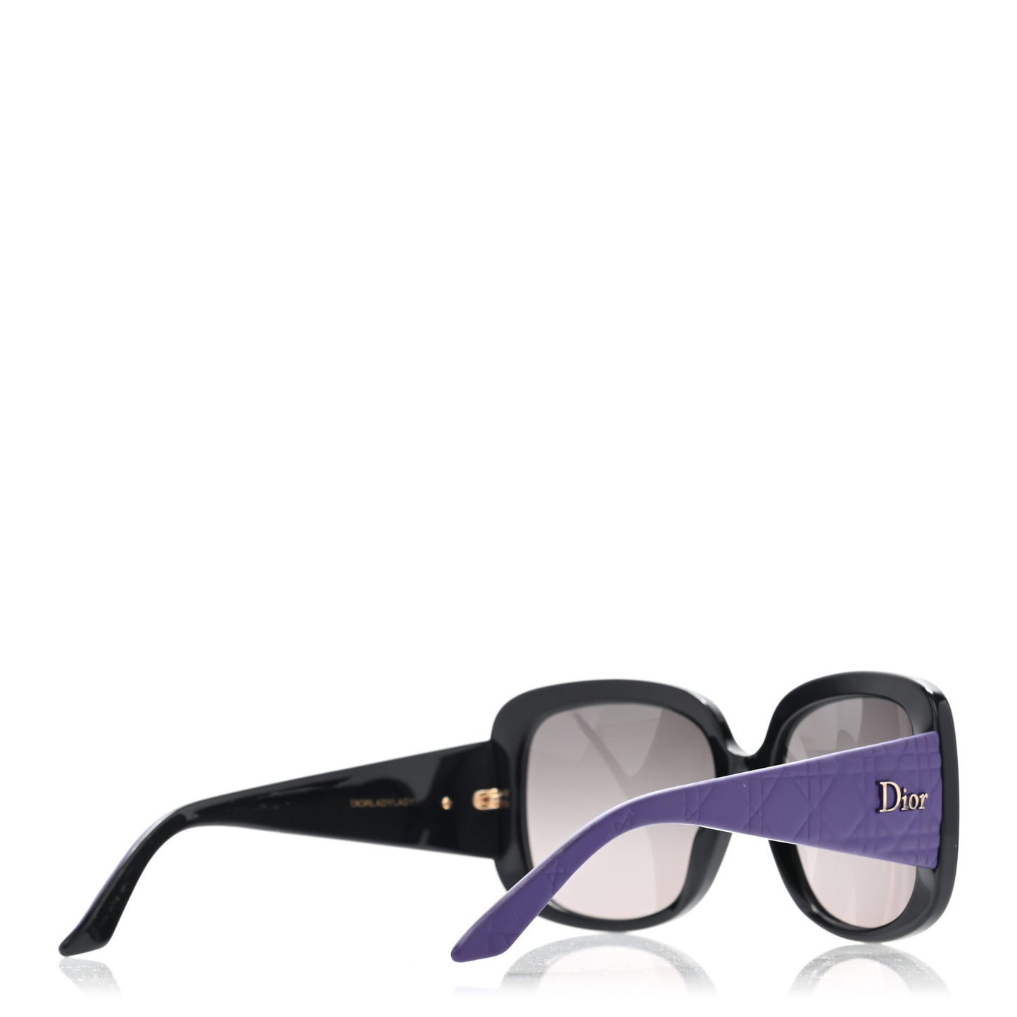 Resin Cannage Dior Lady Lady 10 Sunglasses Black Purple
