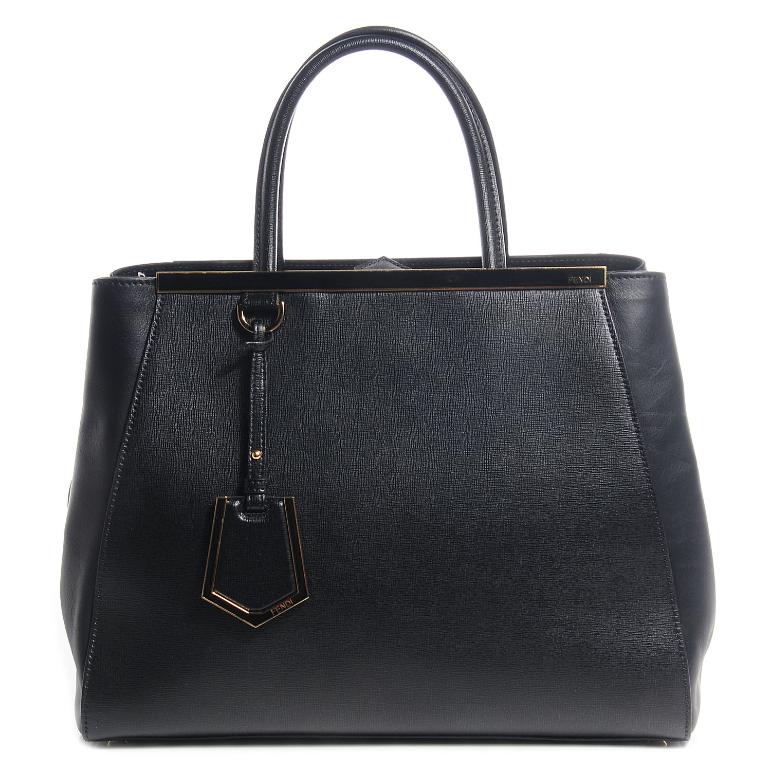 Fendi Vitello Elite Medium 2Jours Tote Black 1 of 9