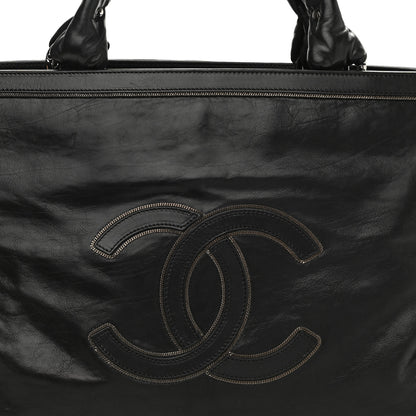 Chanel Lambskin East West Soho Shopper Black 8 of 10