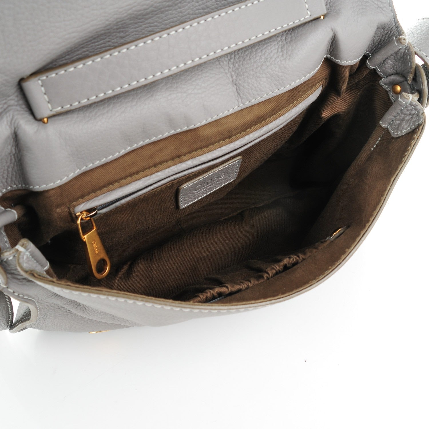Chloe Calfskin Marcie Top Handle Bag Cashmere Grey 5 of 11