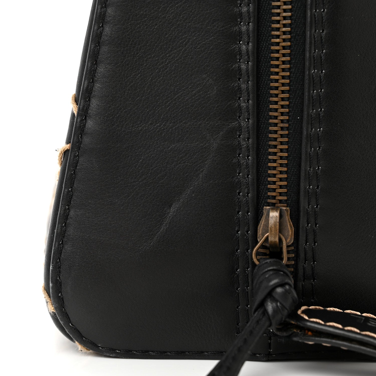 Chanel Calfskin Wild Stitch Vertical Top Handle Bag Black 14 of 14