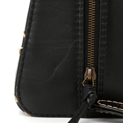 Chanel Calfskin Wild Stitch Vertical Top Handle Bag Black 14 of 14