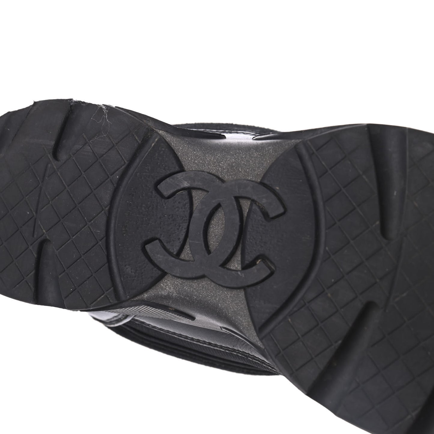 Toile Suede Calfskin CC Sneakers 39 Black