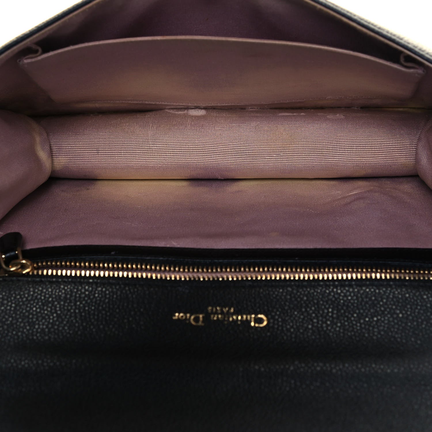 Christian Dior Grained Calfskin Medium Diorama Flap Bag Black 5 of 14