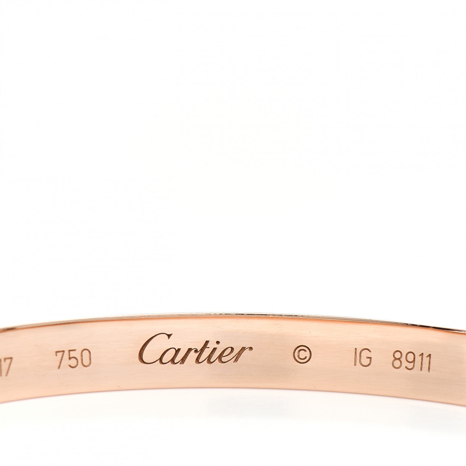 Cartier 18K Pink Gold LOVE Bracelet 17 4 of 4