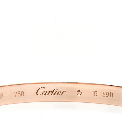 Cartier 18K Pink Gold LOVE Bracelet 17 4 of 4
