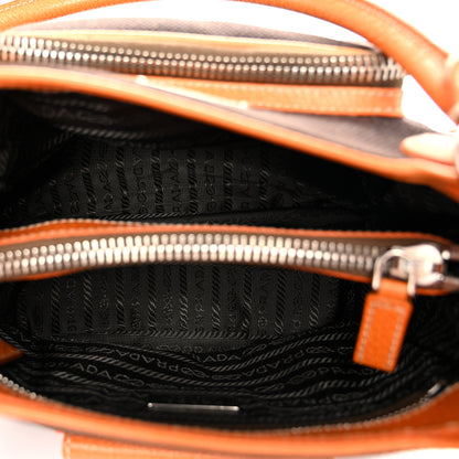 Prada Canapa Cinghiale Shoulder Bag Ebano Orange 5 of 11