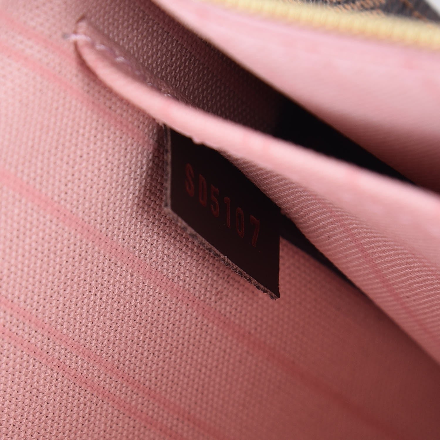 Louis Vuitton Damier Ebene Neverfull MM GM Pochette Rose Ballerine 7 of 8