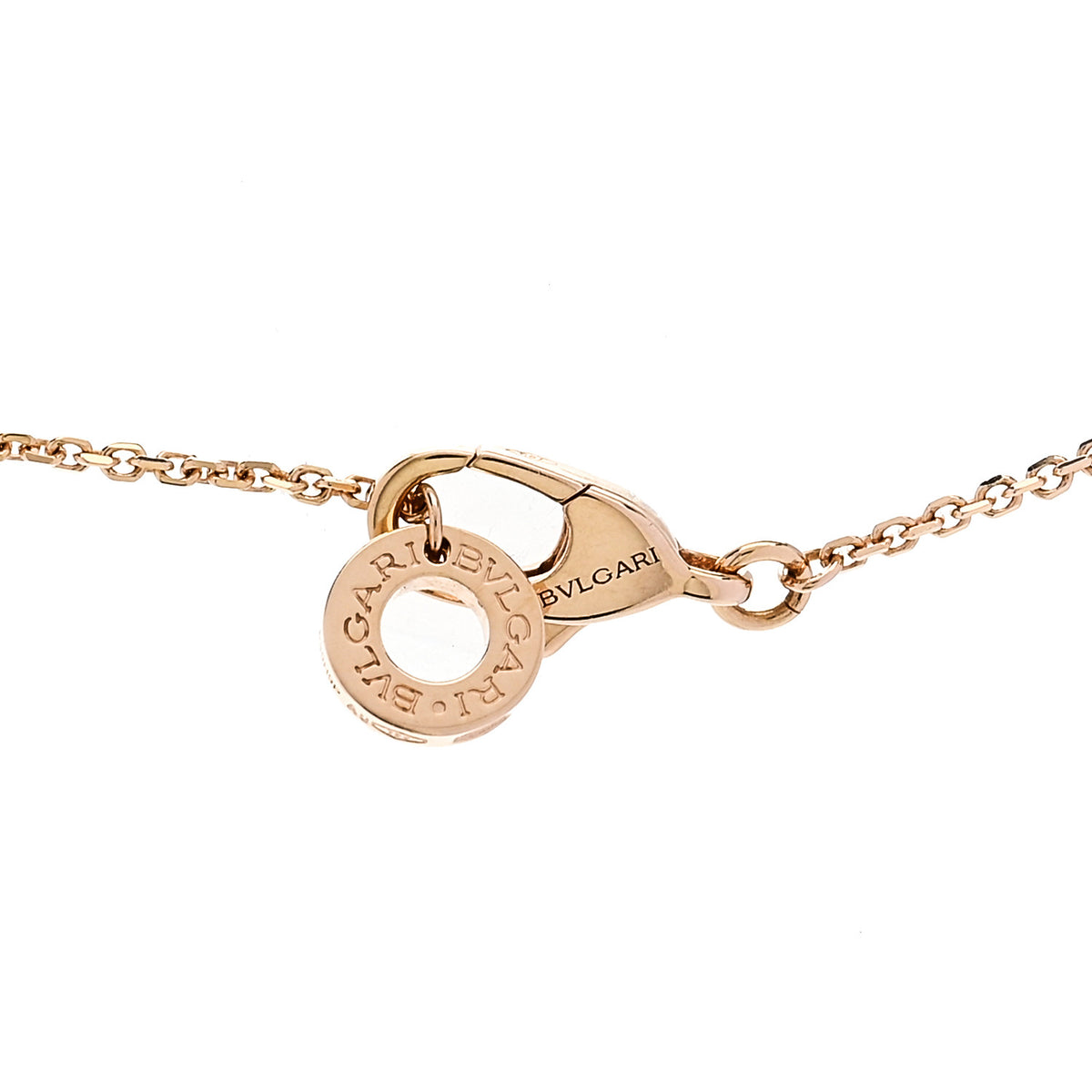 Bulgari 18K Yellow Gold Diamond Mother of Pearl Small Divas' Dream Pendant Necklace 4 of 7