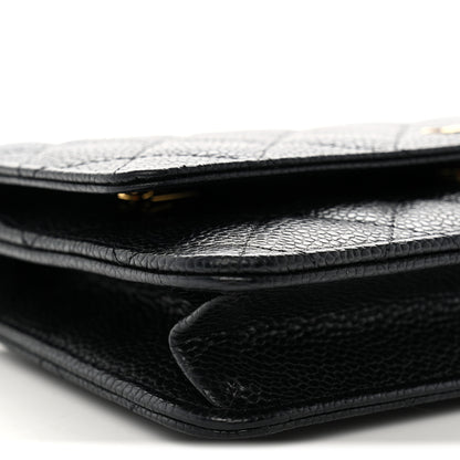 Chanel Caviar Quilted Wallet on Chain WOC Black 10 of 13