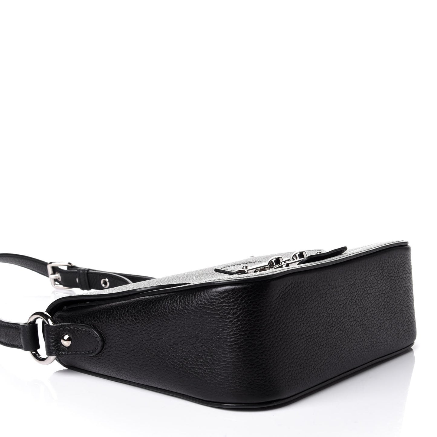 Vitello Phenix Madras Shoulder Bag Black