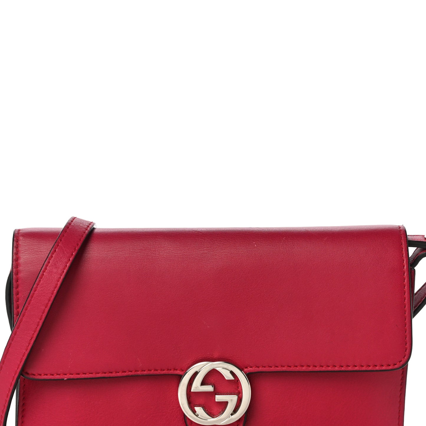 Calfskin Icon Wallet Red