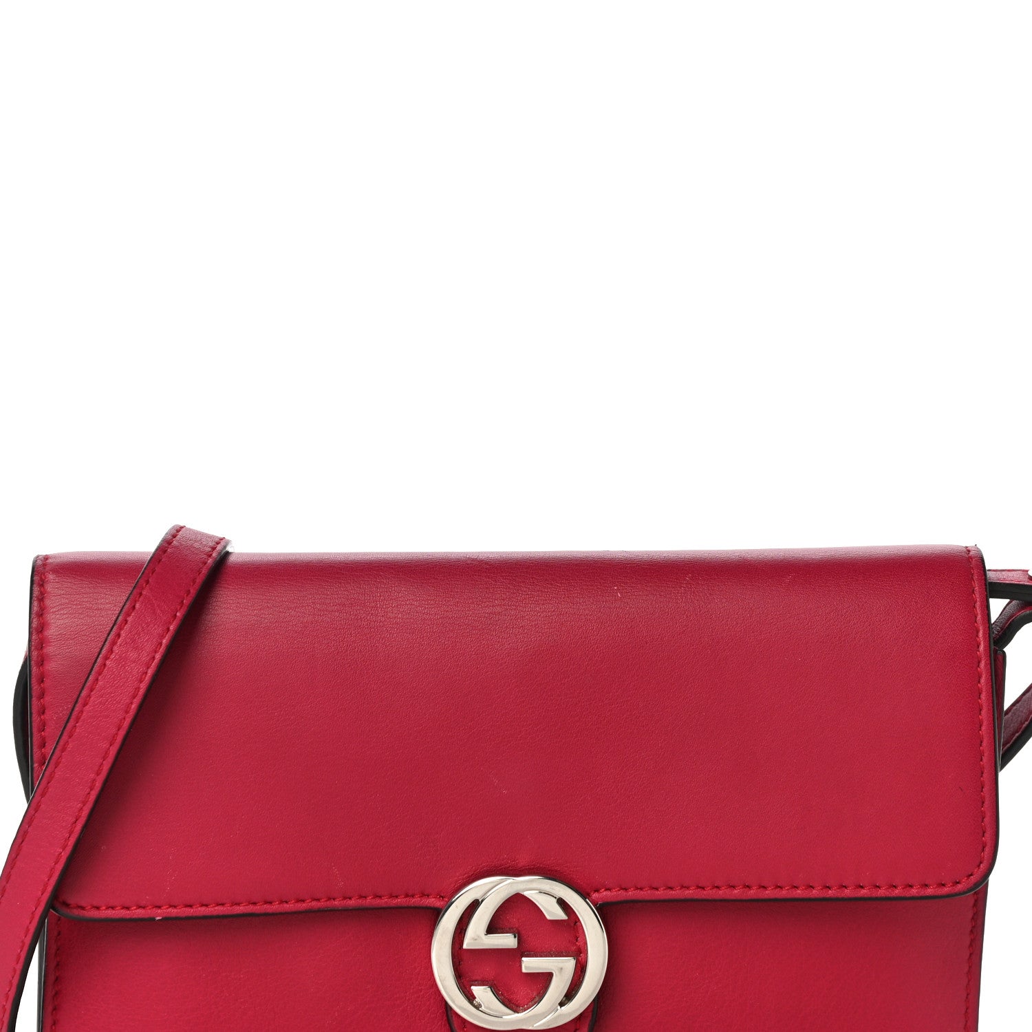 Gucci Calfskin Icon Wallet Red 7 of 13
