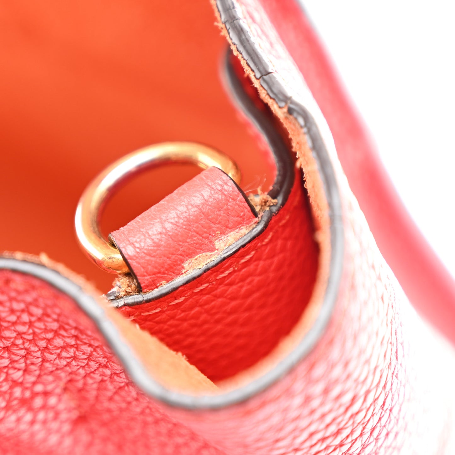 Classic Grain Small Bayswater Satchel Scarlet Red