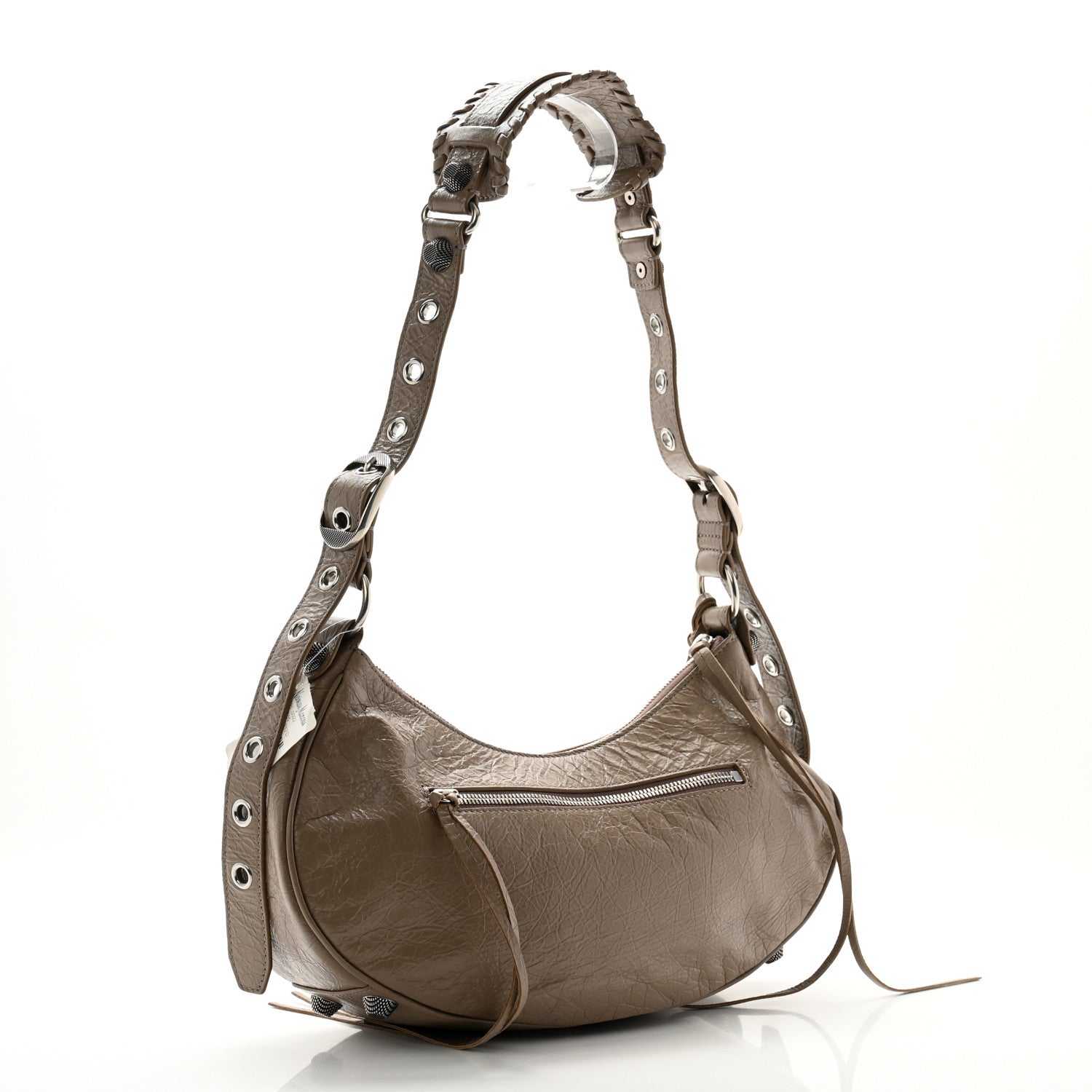Balenciaga Agneau Arena Small Le Cagole Shoulder Bag Mink Grey 3 of 9