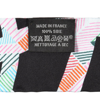 Hermes Silk Cavalcadour Morning Twilly Black Rouge Vert 4 of 4