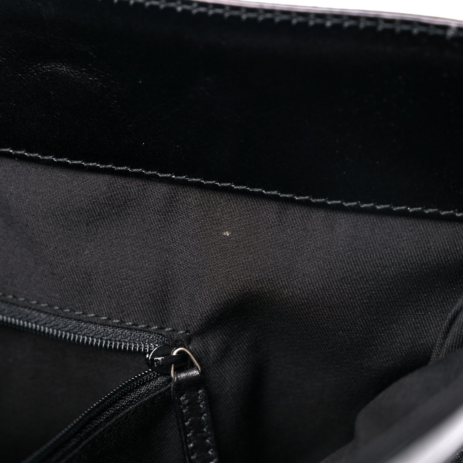 Gucci Denim Monogram Chain Bucket Tote Black 11 of 13