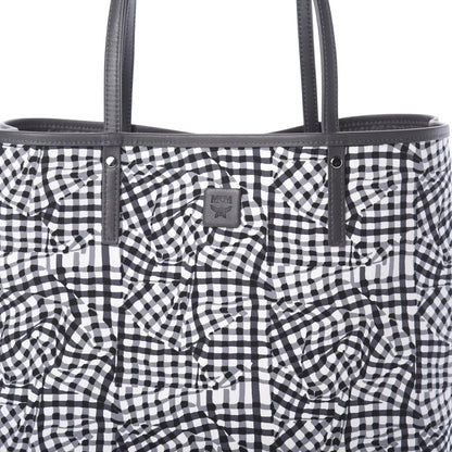 MCM Visetos Medium Reversible Shopper Tote Phantom Grey 8 of 13