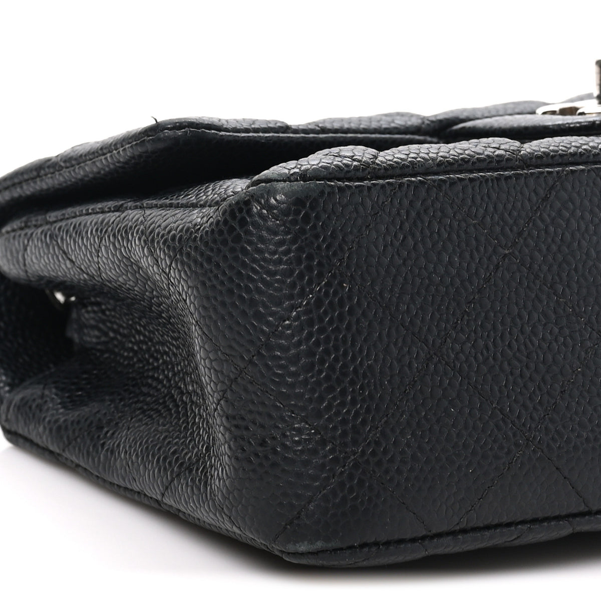 Caviar Quilted Mini Rectangular Flap Black
