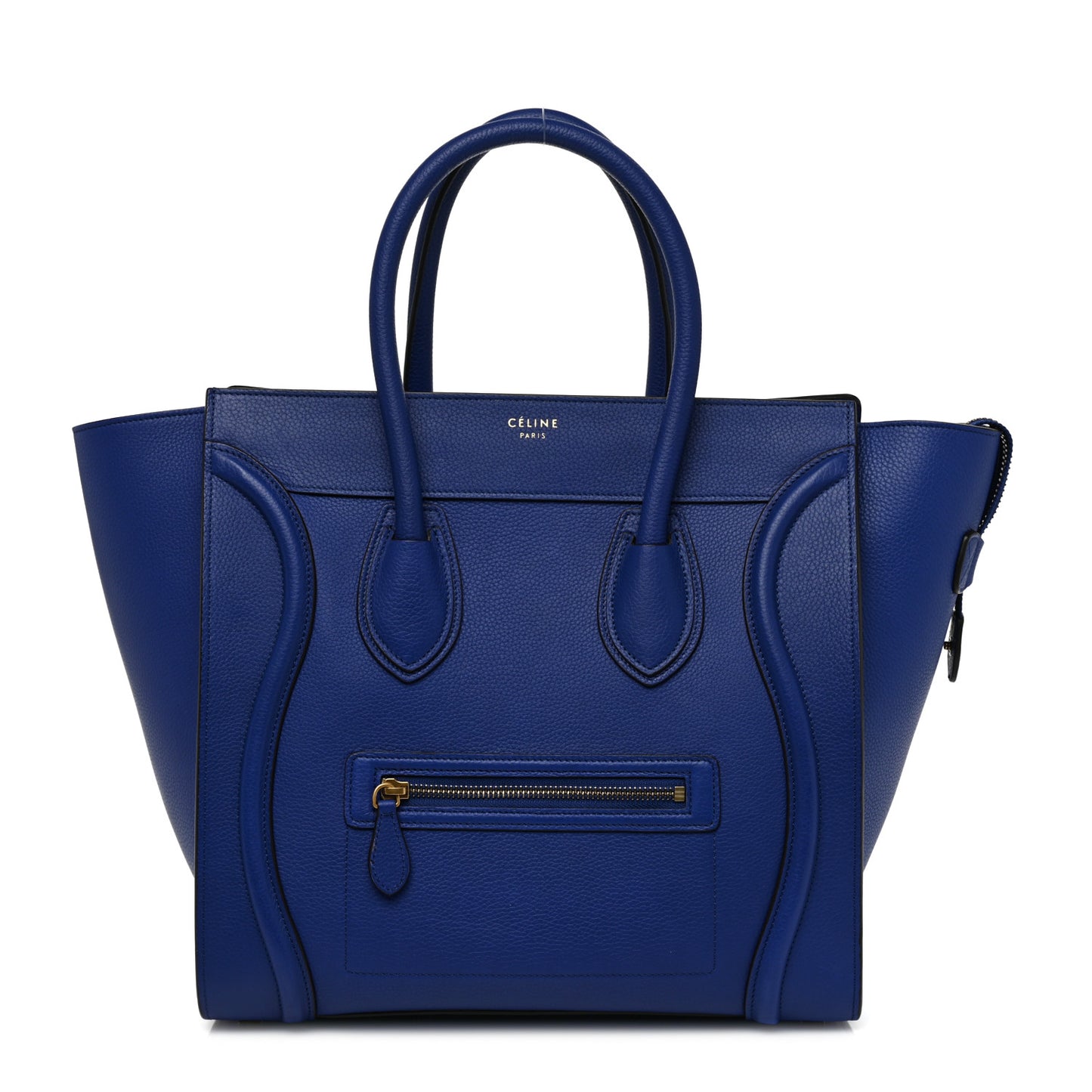 Drummed Calfskin Mini Luggage Indigo