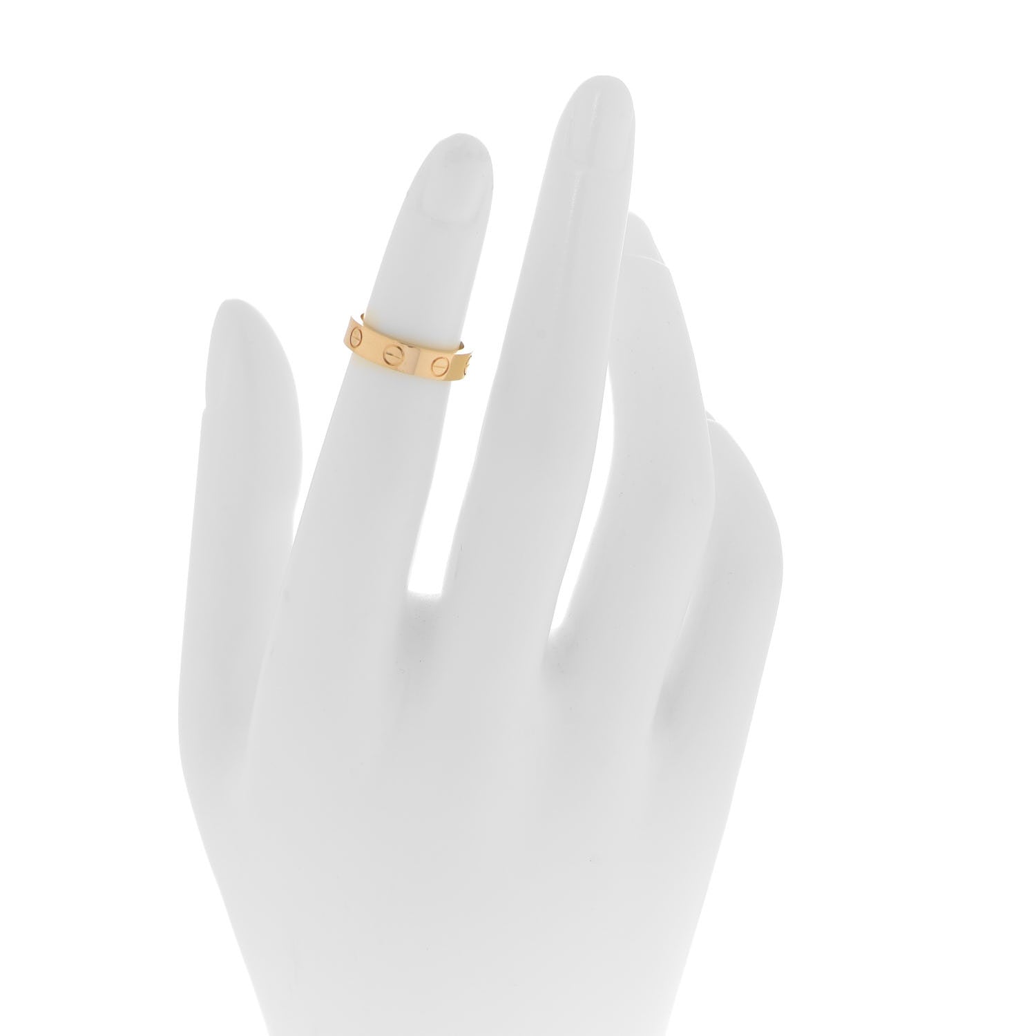 Cartier 18K Yellow Gold Diamond 4mm LOVE Wedding Band Ring 45 3.25 2 of 4