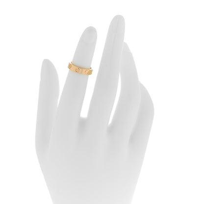 Cartier 18K Yellow Gold Diamond 4mm LOVE Wedding Band Ring 45 3.25 2 of 4