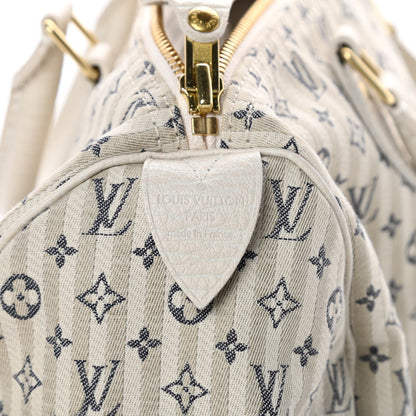 Louis Vuitton Mini Lin Croisette Speedy 30 Blue 6 of 11
