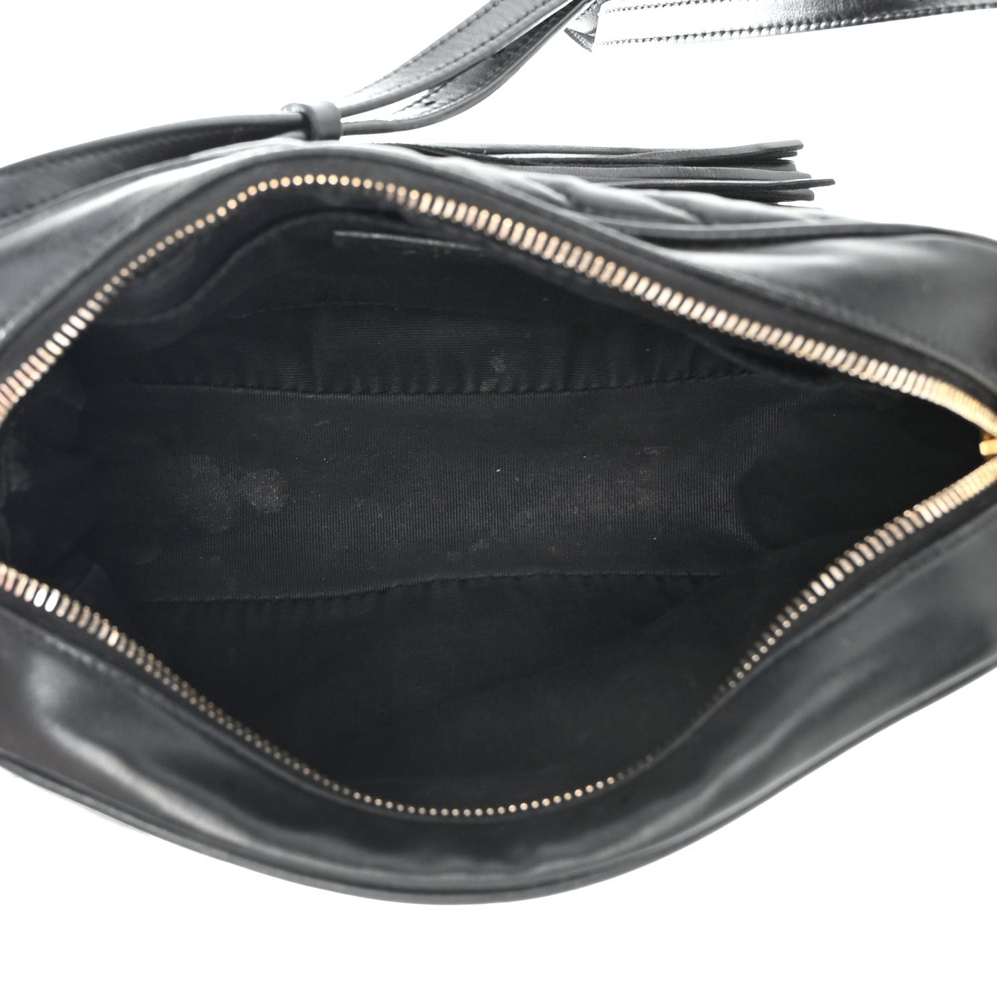 Calfskin Matelasse Monogram Lou Camera Bag Black