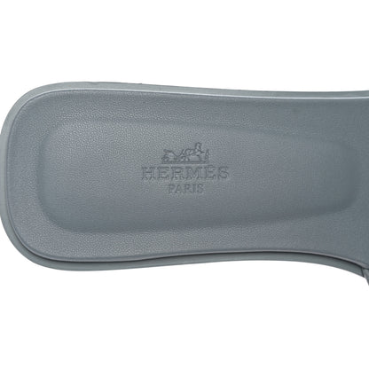Hermes Epsom Oran Sandals 39.5 Gris Antarctique 7 of 14