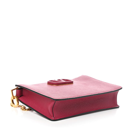 Valentino Garavani Grainy Calfskin VSling Clutch Raspberry 4 of 8