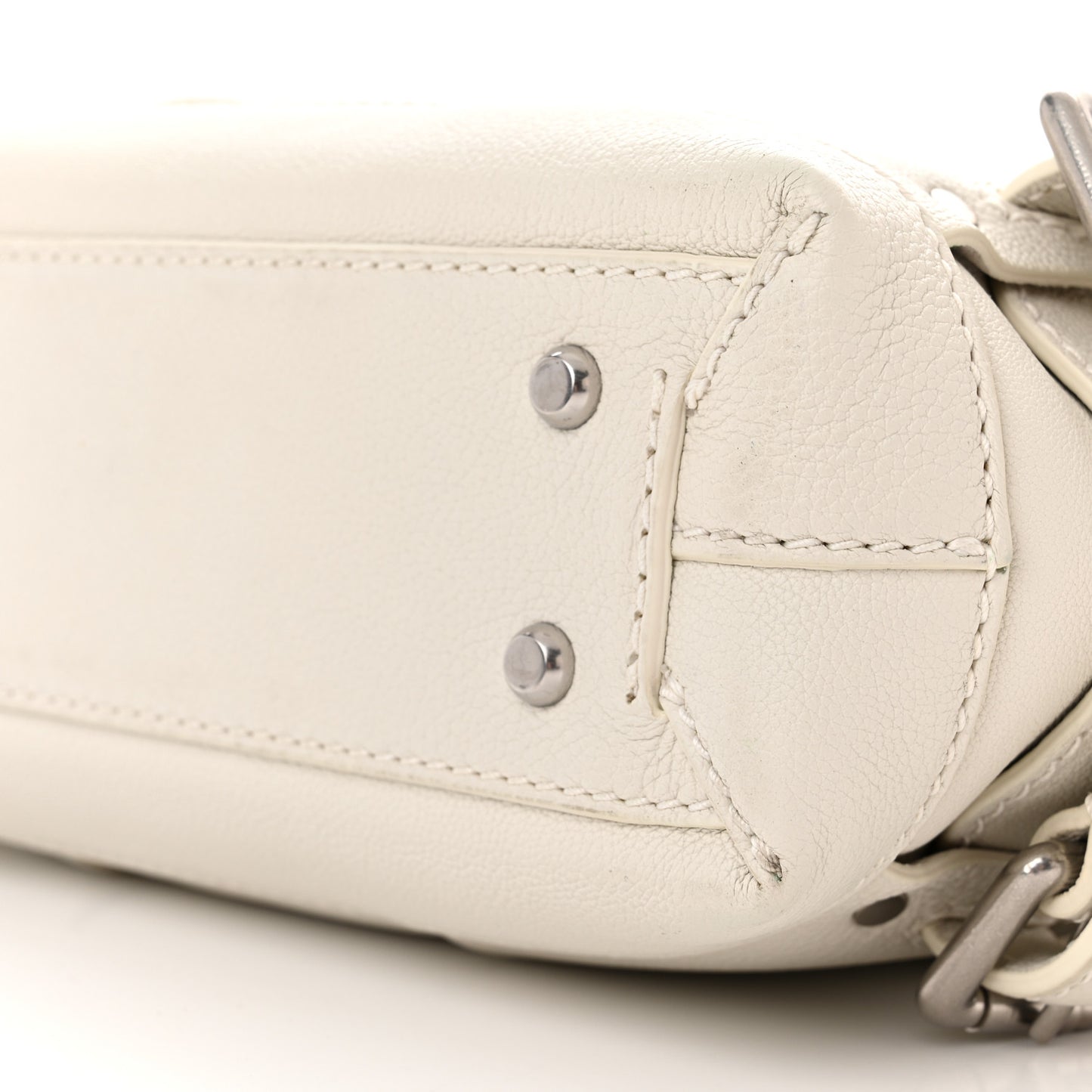 Buffalo Maxi Intrecciato Arco Tool Tote Chalk