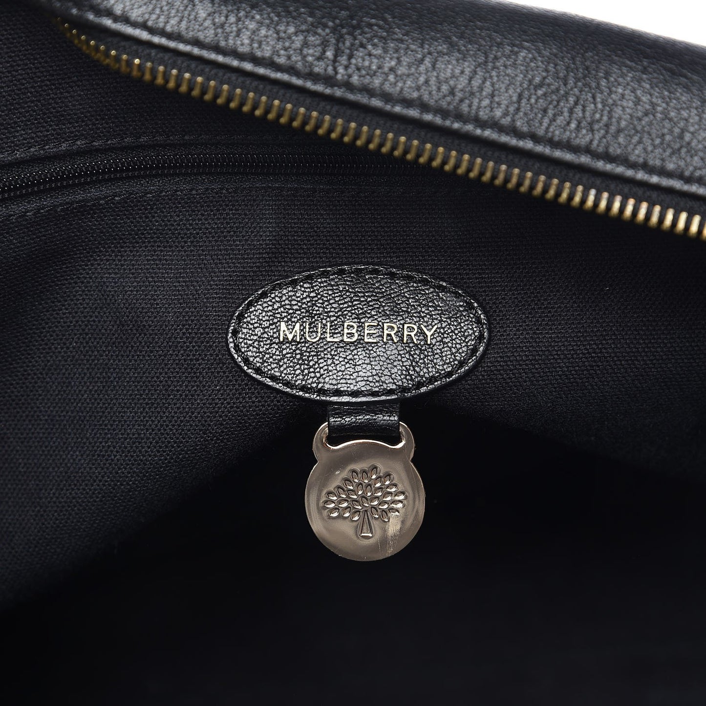 Glossy Goatskin Medium Del Rey Satchel Black