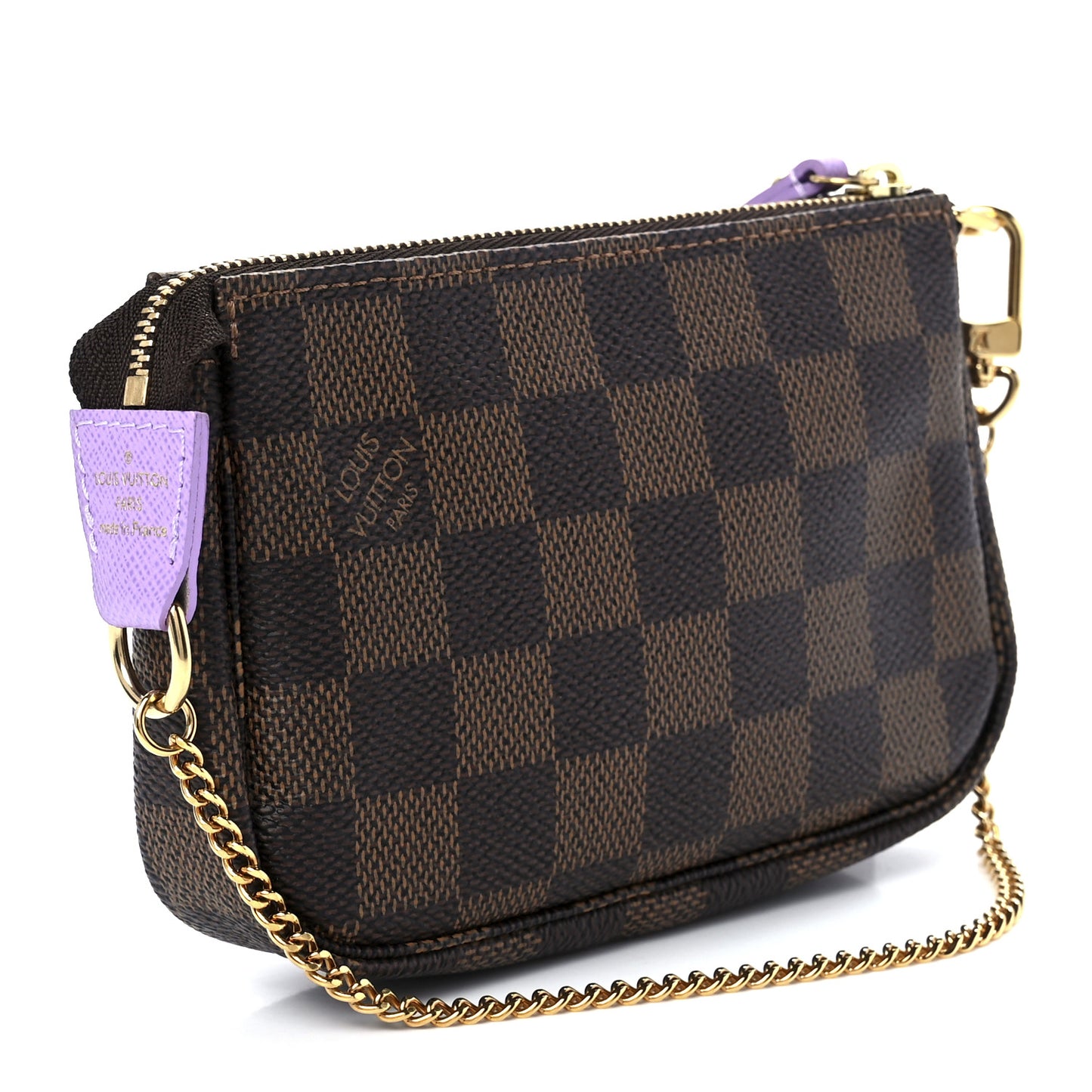 Damier Ebene Illustre Mini Pochette Accessories Violet