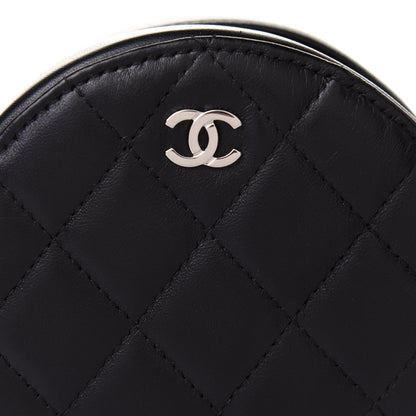 Chanel Lambskin Quilted Round Clutch With Chain Black 8 of 11