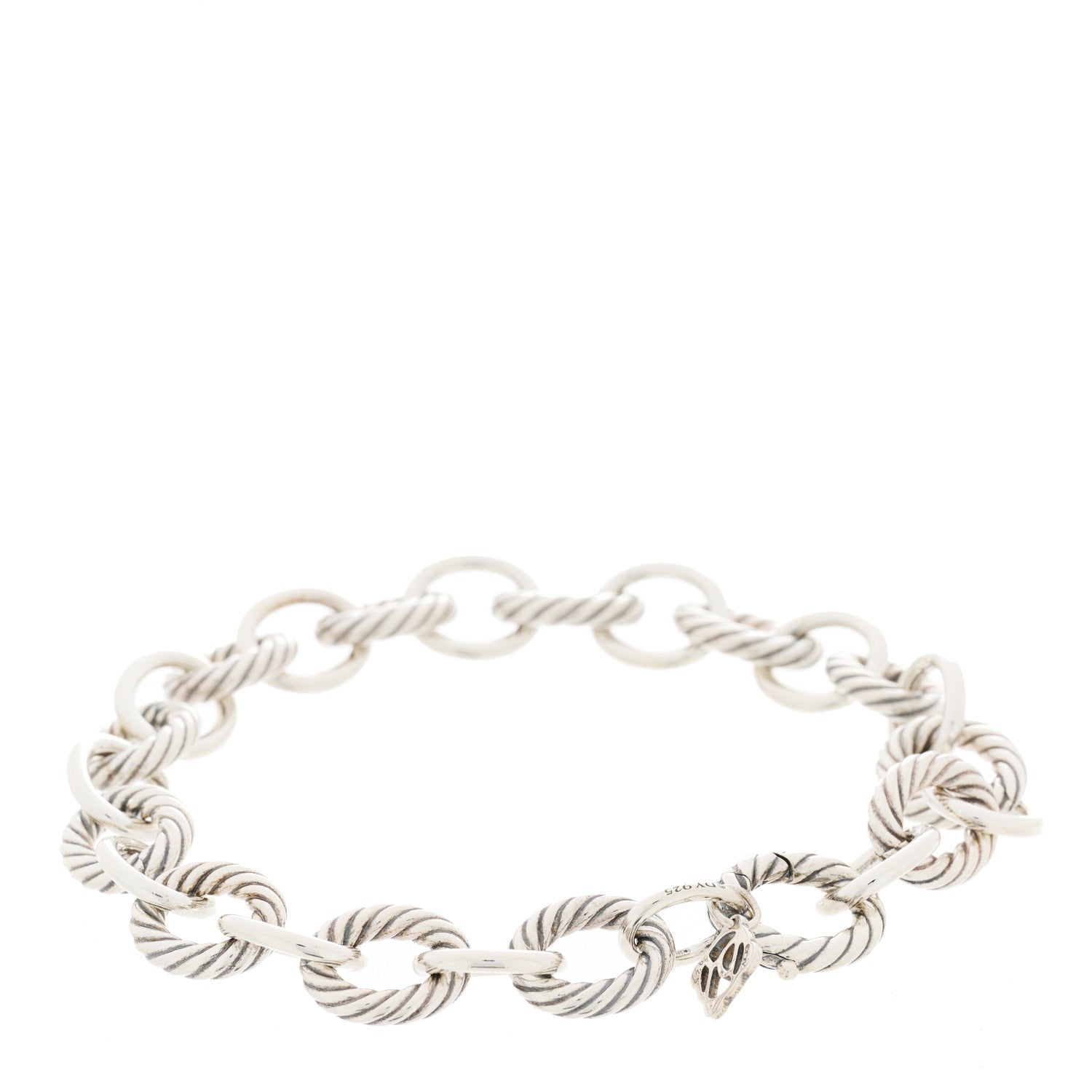 David Yurman Sterling Silver 10mm Medium Oval Link Bracelet 2 of 4