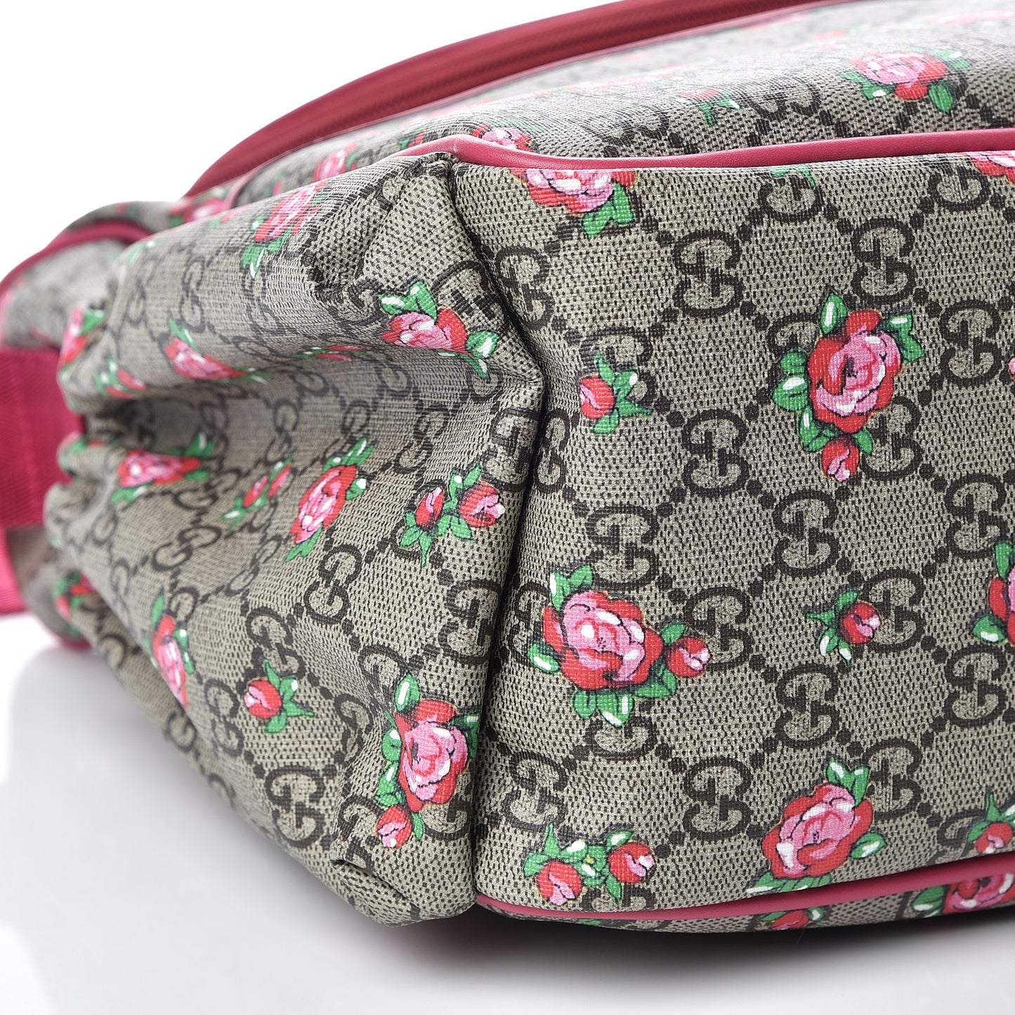 GG Supreme Monogram Rose Bud Diaper Bag Pink