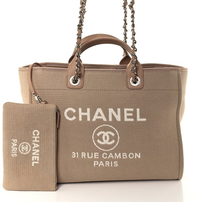 Chanel Mixed Fibers Medium Deauville Tote Beige 7 of 9