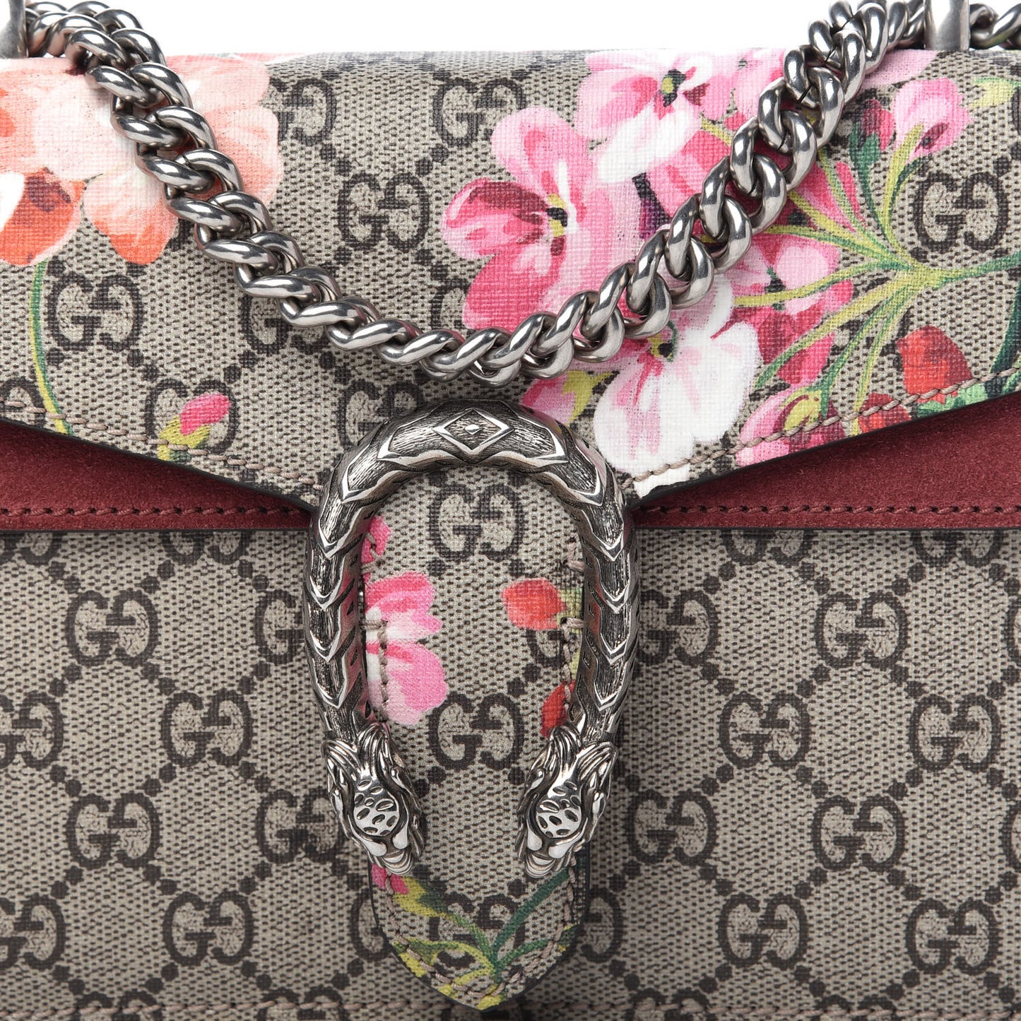 GG Supreme Monogram Blooms Mini Dionysus Shoulder Bag Beige Multicolor Dry Rose
