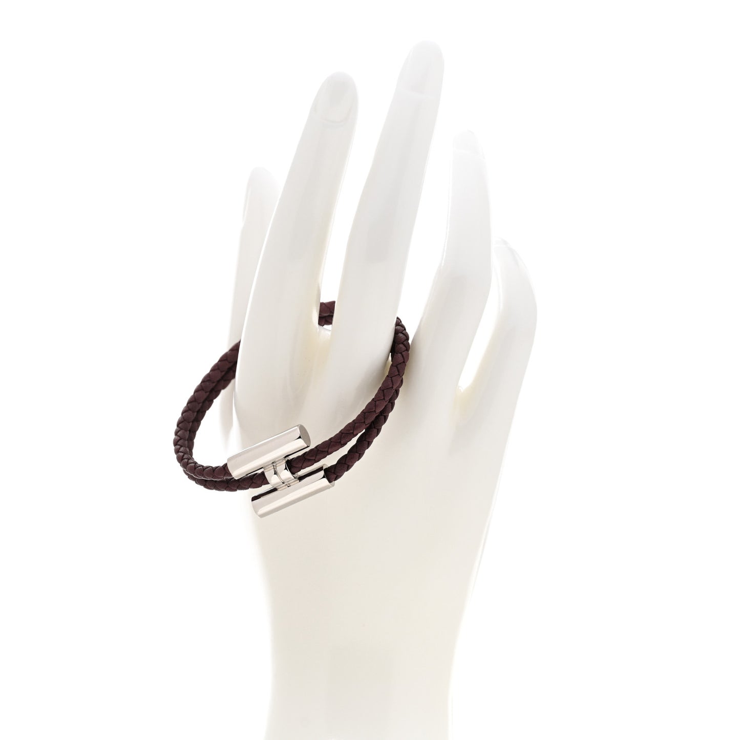 Swift Double Wrap Cord Tournis Tresse Bracelet T3 Rouge H